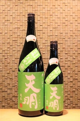 天明 純米 会津産山田錦×滋賀県産玉栄  酵母無添加・白麹四段・低アル製法　720ml/1800ml